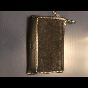 Coach Black Canvas Coin Purse